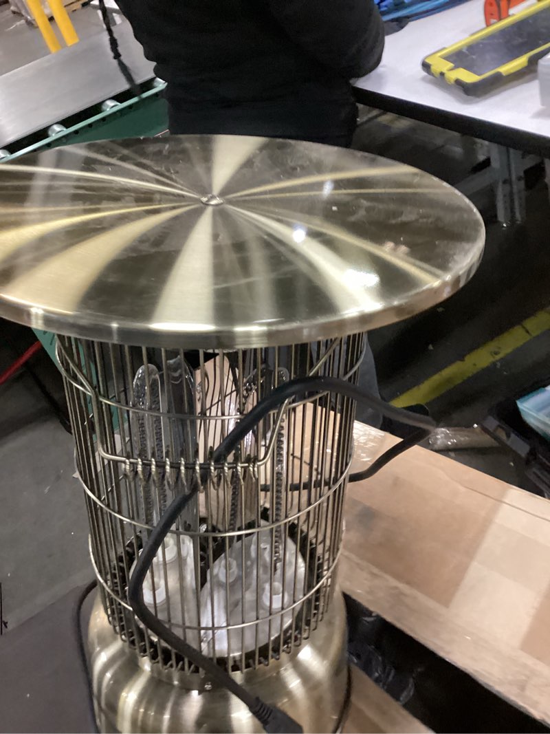 Condition photo showing As Is for (Similar)Living Accents 10,000 BTU Bronze Tabletop Propane Steel Patio Heater