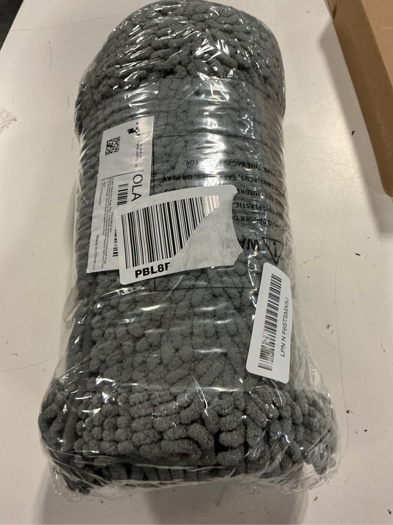 Condition photo showing New/Like New for olanly bathroom rugs 35x24, extra soft absorbent chenille bath rugs, rubber backing quick dry, machine washable bath mats for bathroom floor, tub and shower, home decor accessories, grey