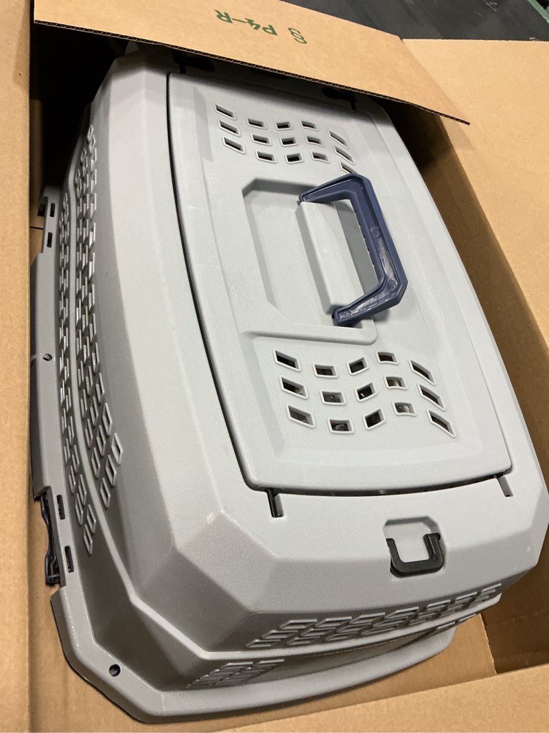 Condition photo showing Good Condition for stainless steel litter box with lid: metal cat litter box for small cats with scoop, high sided kitty litter pan tray, 17.4'' x 13.5'' x 8.5'', non-stick, anti-leakage, easy cleaning (dark gray) dark gray medium