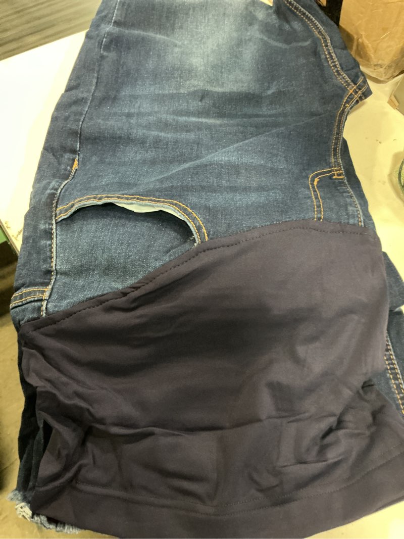 Condition photo showing Good Condition for blencot maternity jeans for women over belly pregnancy pants comfy pregnant jeans flare denim jeans with pockets x-large p605 blue