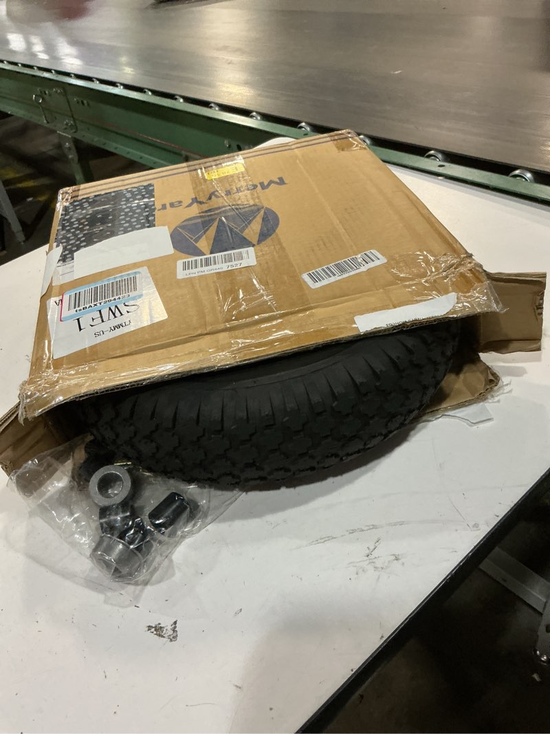 Condition photo showing Good Condition for 4.80/4.00-8" pneumatic tire and wheel assy,2pr (air filled)- 5/8"or 3/4" powdered metal bushings and 3"or 6"center hub, for wheelbarrows,garden and utility carts,trolleys,wagon and more