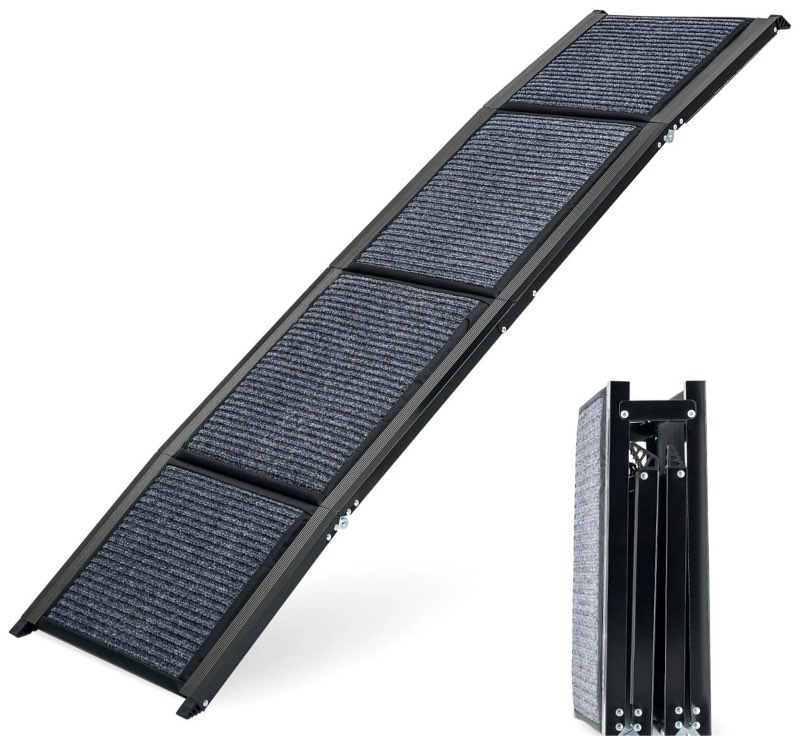 petthem dog ramp for car 71'' x-long & 17.2" wide folding pet ramp strong light