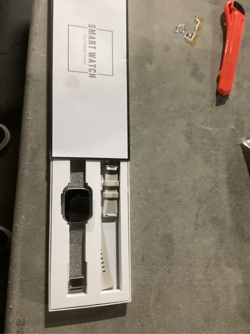 Condition photo showing Good Condition for Smart Watches for Women, 1.75" HD Fitness Tracker (Answer/Make Calls), IP68 Waterproof Smartwatch with Heart Rate SpO2 Sleep Stress Monitor, 120+ Sports Modes Watch for Android & iPhone (Silver)