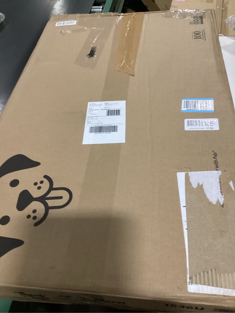 Condition photo showing New/Like New for MidWest Homes for Pets 36-Inch Two-Door iCrate Folding Dog Crate with Divider Panel, Leak-Proof Tray & Secure Latches – Metal Wire Kennel for M-L Breeds – Portable, Durable & Easy to Assemble 36.0"L x 23.0"W x 25.0"H Double Door