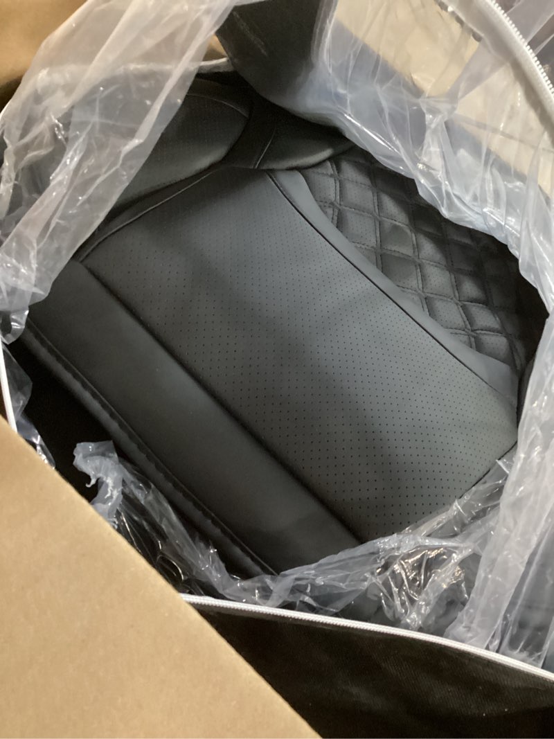 Condition photo showing Good Condition for car seat covers full set black, luxury faux leather car seat covers waterproof non-slip seat protector universal fit for most cars suvs trucks pick-ups,car accessories for front seats and back black-full set