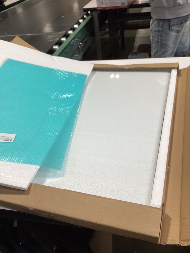 Condition photo showing Good Condition for refrigerator crisper glass shelf replacement 240350608 ap2115928 compatible with fri-gidaire ken-more cro-sley refrigerator crisper shelf insert - 24" x 15.5" x 1/8" in tempered glass by fetechmate
