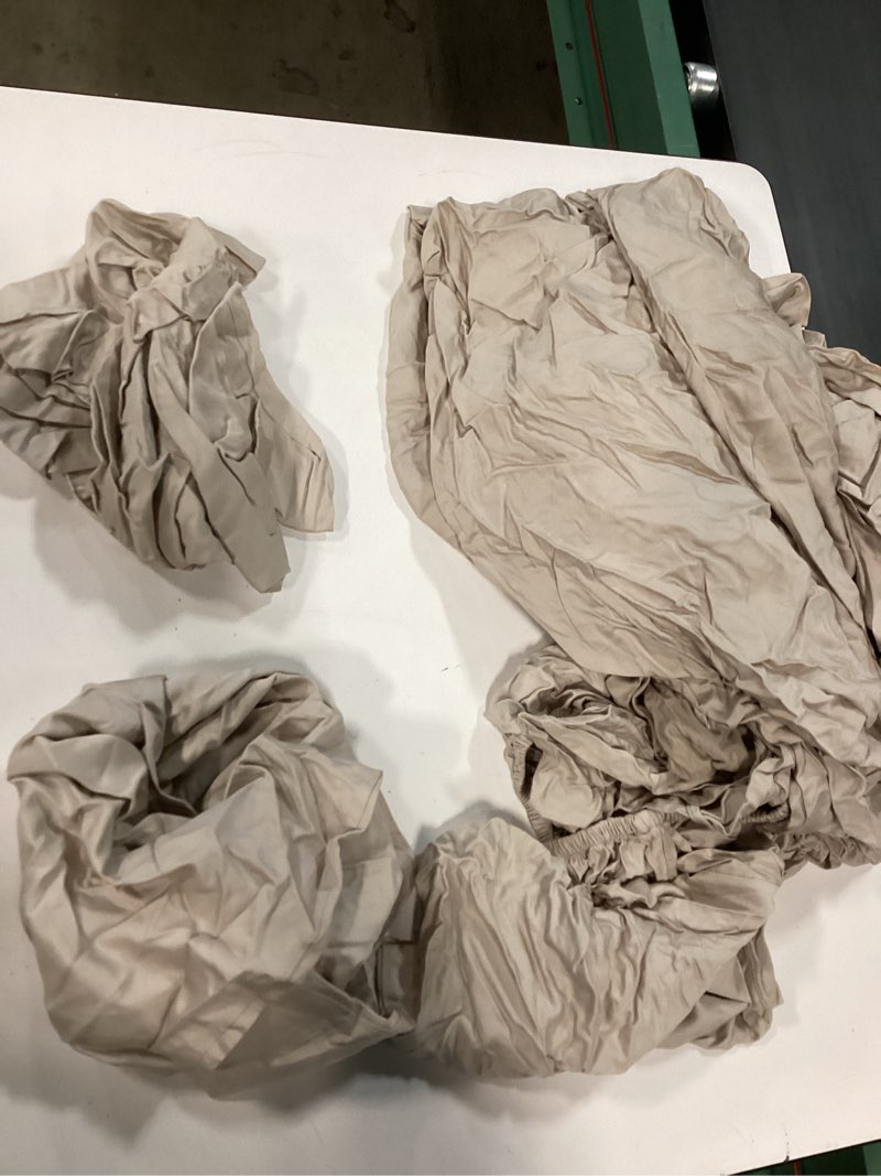 Condition photo showing Good Condition for bamboo fitted sheet set, queen, sand