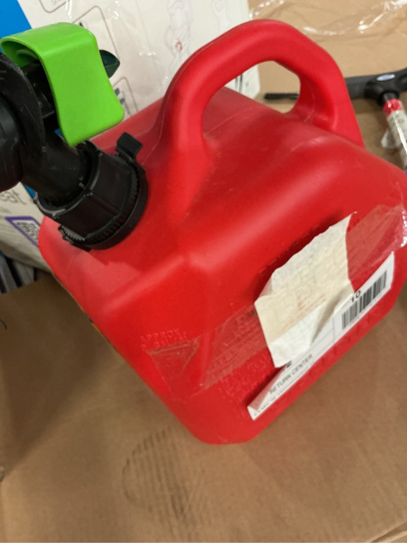 Condition photo showing As Is for scepter smartcontrol gasoline container - fr1g201 - 2 gallon