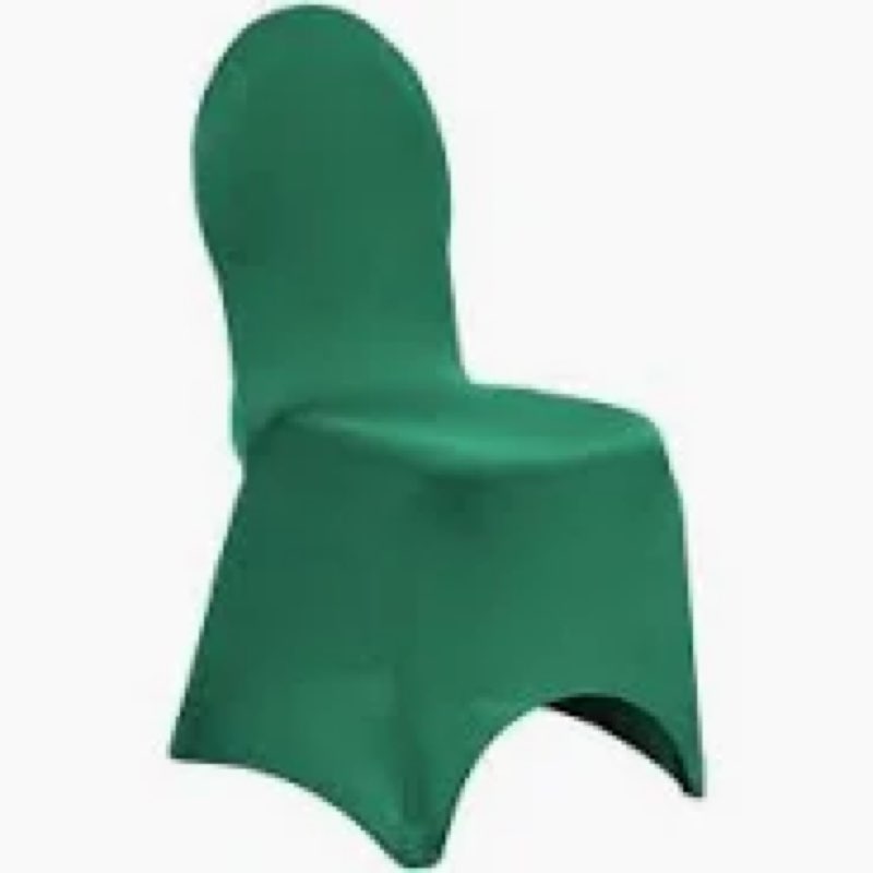 Green chair covers (unknown quantity)(similar to stock photo)