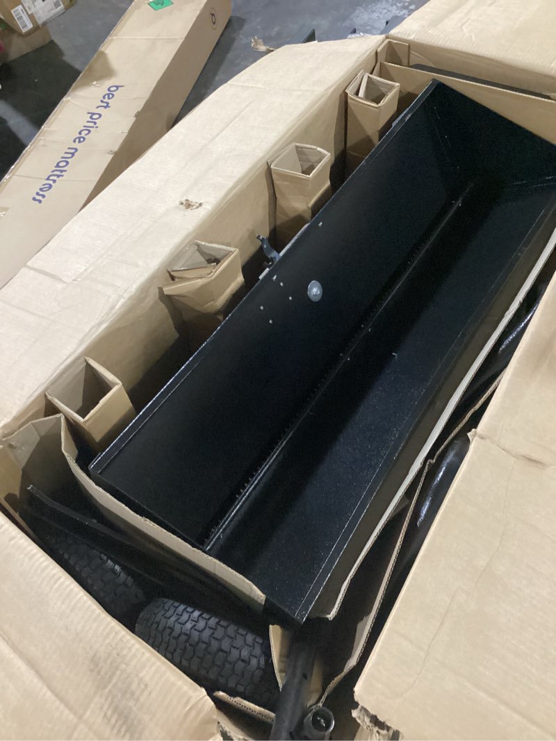 Condition photo showing Good Condition for brinly tow behind combination aerator spreader with weight tray, 40-inch, flat black flat black spreader