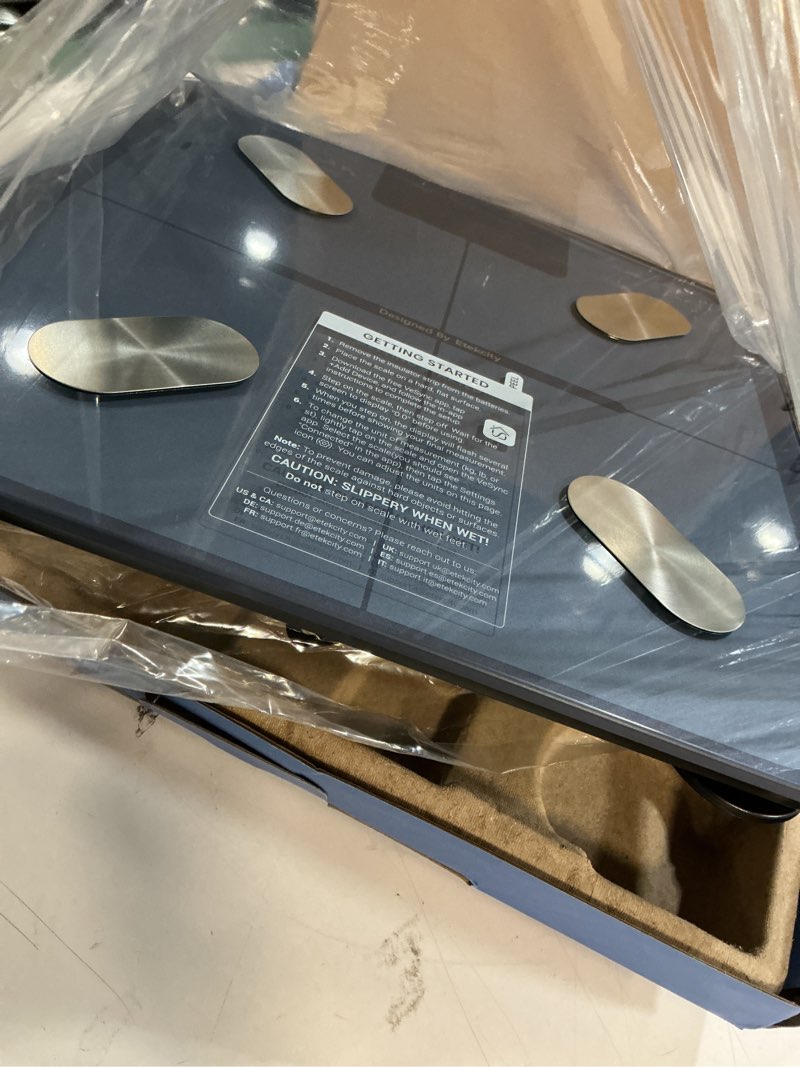 Condition photo showing Good Condition for etekcity smart scale for body weight and fat percentage, digital bathroom accurate weighing machine for people's bmi muscle, bluetooth electronic body composition monitor syncs with app, 400lb