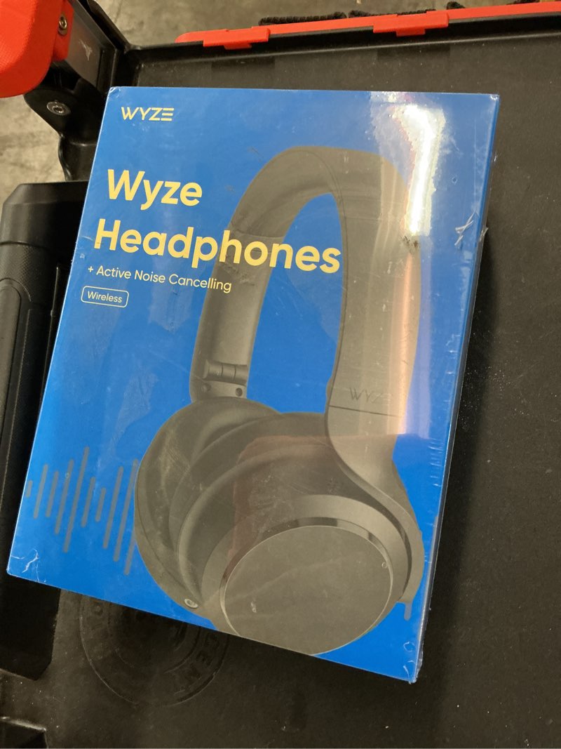 Condition photo showing New/Like New for wyze bluetooth 5.0 headphones, reddot award headphones,bluetooth headphones over the ear with active noise cancellation,high-fidelity sound,transparency mode,clear voice pick-up, alexa built-in,black (b08khtjl1f)