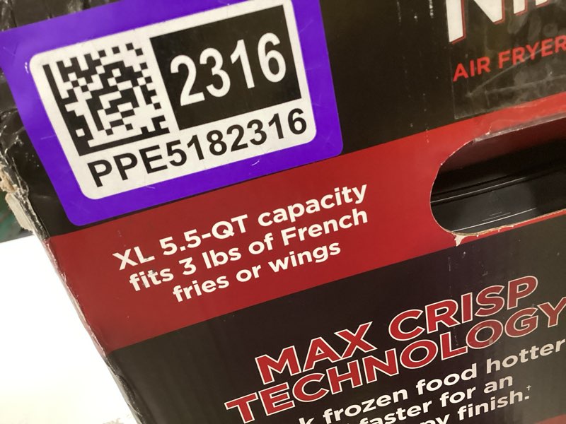 Condition photo showing Good Condition for ninja af161 max xl air fryer that cooks, crisps, roasts, bakes, reheats and dehydrates, with 5.5 quart capacity, and a high gloss finish, grey 5.5 qt max