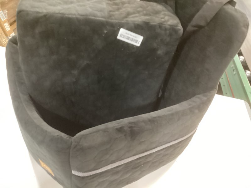 Condition photo showing As Is for Dog Car Seat for Small/Medium Dogs, Memory Foam Dog Booster Seat, Travel Safety with Washable Removable Cover, Storage Pockets for Dogs up to 35 lbs(Black) Black Small