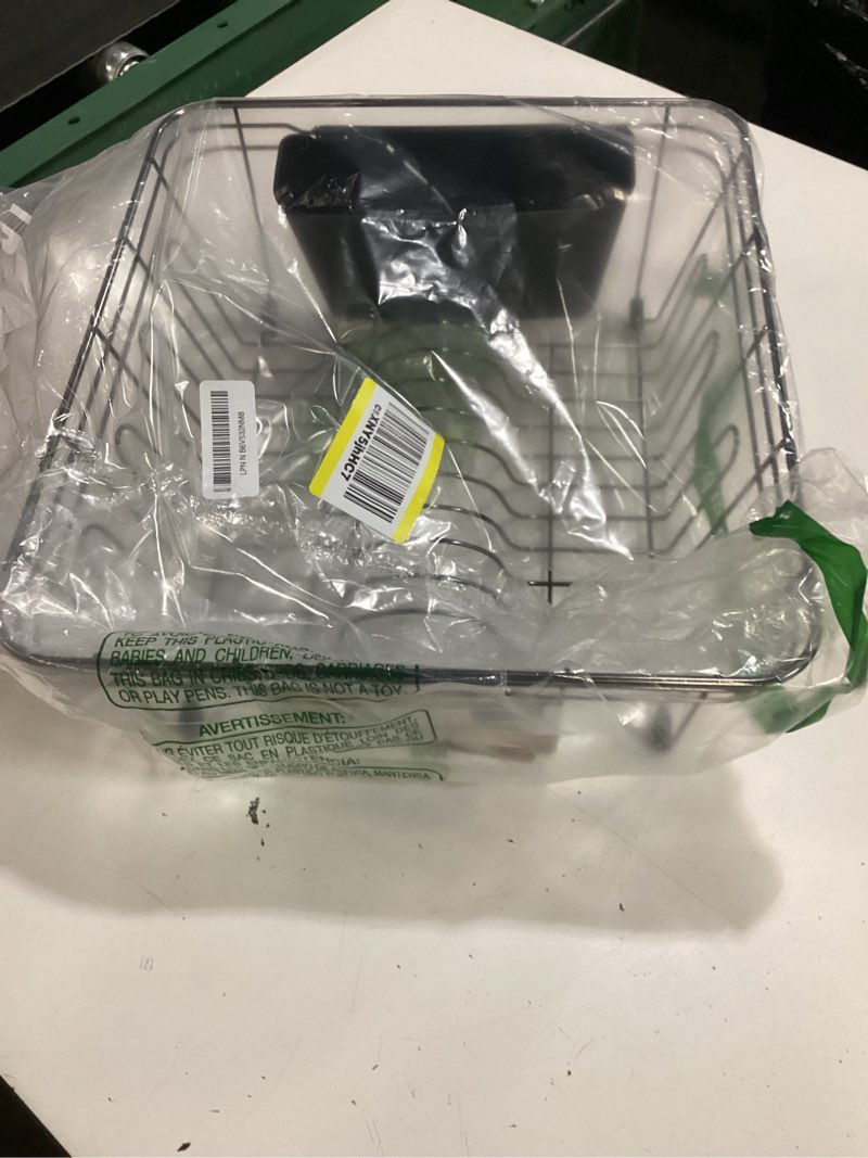 Condition photo showing Good Condition for oggi compact dish drying rack - black steel dish drainer rack, drying rack kitchen, dish rack, dish 