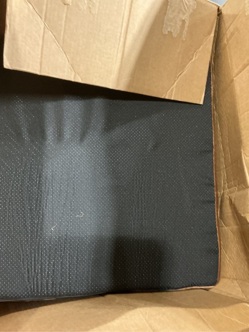 Condition photo showing As Is for foam recliner chair cushions wheelchair cushions, non-slip 4" thick supportive lumbar support pillow for elderly supportive seat cushion with lumbar pillow; 20x20x4"+12.8" backrest height,coffee