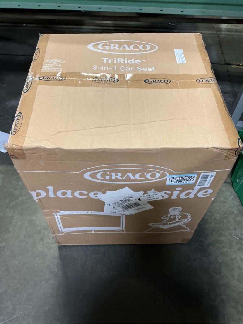 Condition photo showing New/Like New for graco triride 3-in-1 reclining car seat, kipling - rear & forward facing car seat, highback booster, adjustable headrest