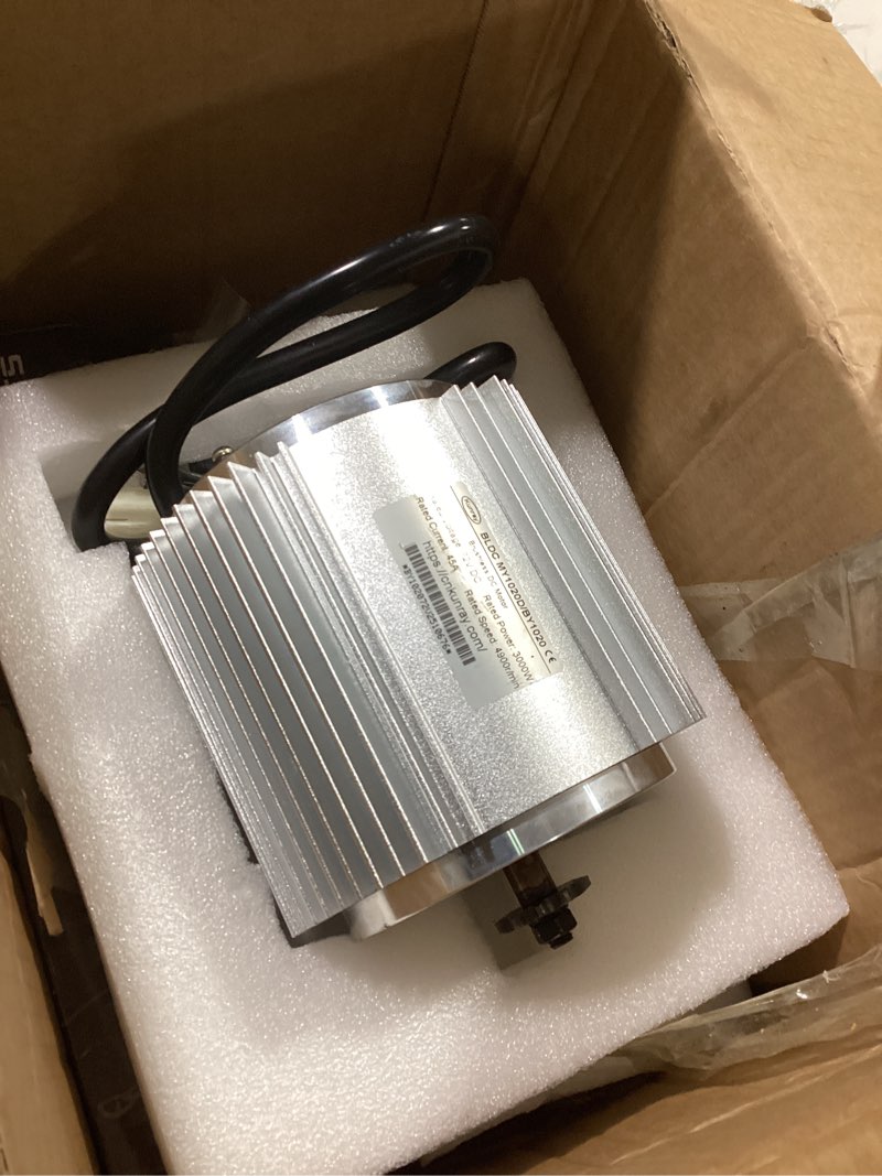 Condition photo showing New/Like New for bldc 72v 3000w brushless motor kit with 24 mosfet 50a controller and throttle foot pedal for electric scooter engine motorcycle diy part conversion kit (6 part in 1 and motor with foot)