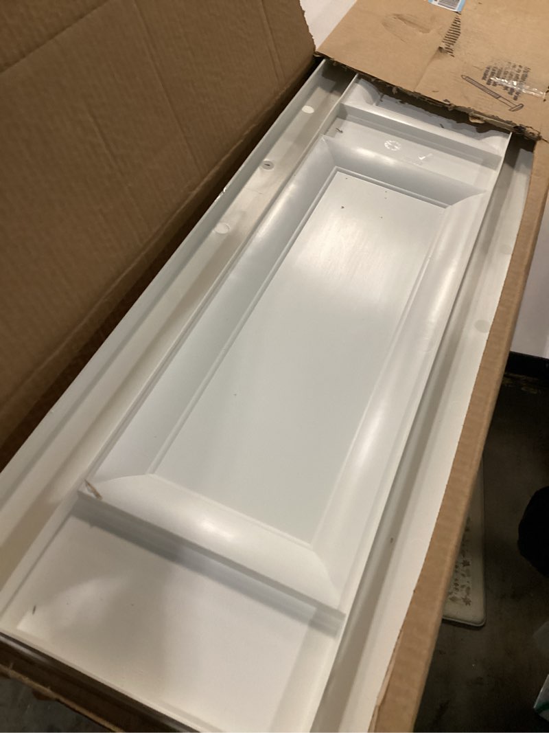 Condition photo showing Good Condition for Ekena Millwork Lifetime Vinyl LP2S12X04700WH Standard Two Equal Panel Vinyls, Raised Panel Vinyl Shutters, w/Installation Shutter-Lok's & Matching Screws (Per Pair), 12"W x 47"H, White