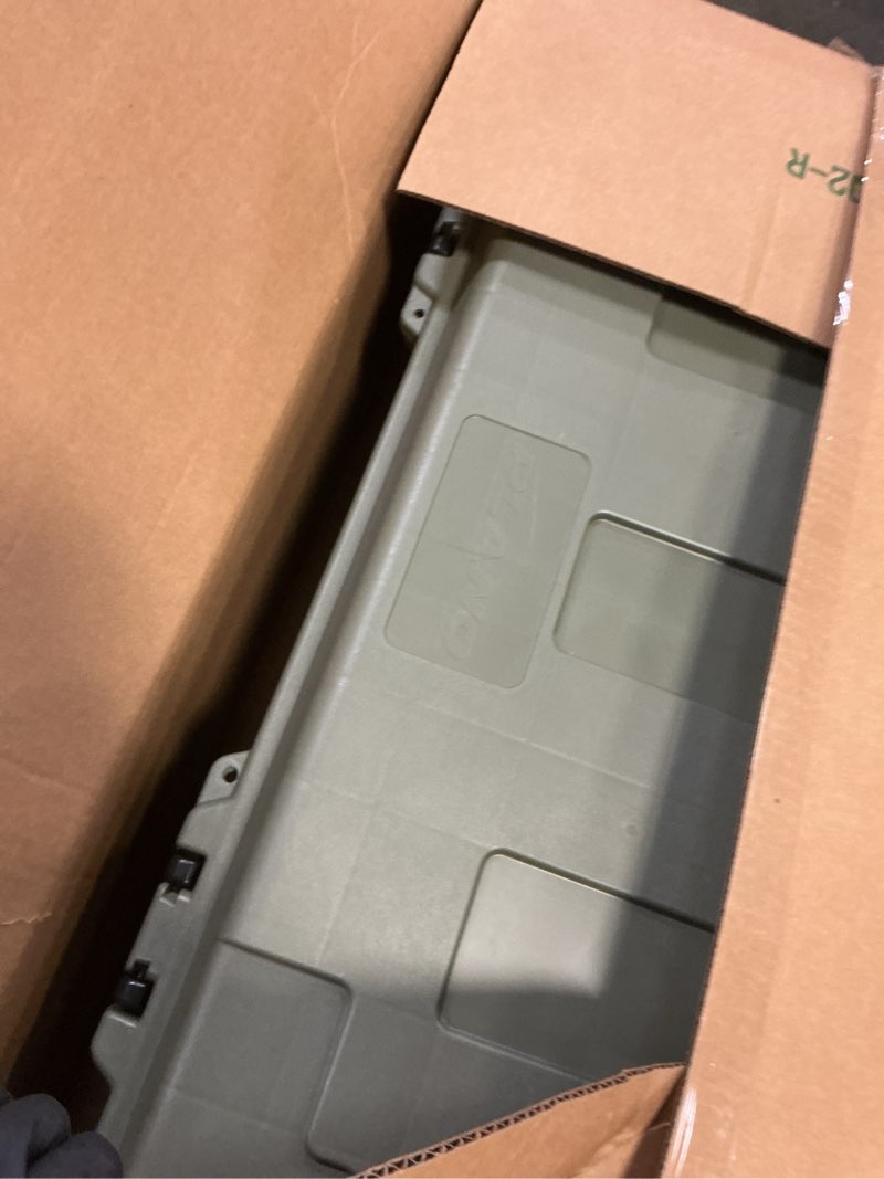 Condition photo showing Good Condition for Plano Storage Trunk with Wheels, Green, 108-Quart, Lockable Storage Box, Rolling Airline Approved Sp