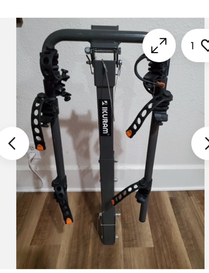 IKURAM 4 Bike Rack Bicycle Carrier Rack Hitch Mount Double Foldable Rack for Car