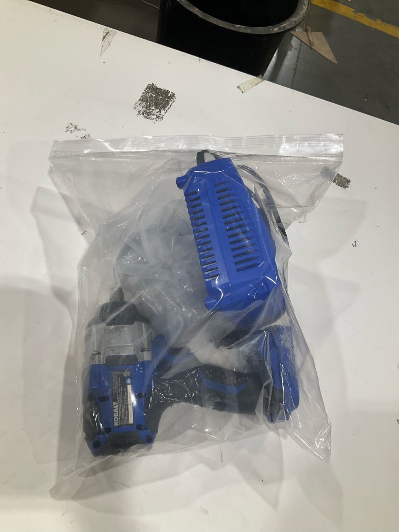 Condition photo showing As Is for kobalt xtr 24-volt variable speed brushless 1/2-in drive cordless impact wrench (battery & charger included)