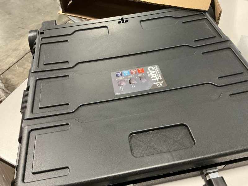 Condition photo showing New/Like New for olympia tools 85-010 grand pack-n-roll portable tools carrier with telescopic handle, 80 lb. load capacity, black