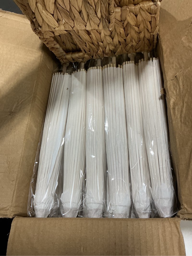 Condition photo showing Good Condition for aodaer 12 pieces wedding paper umbrella 23.6 inch white paper decorative chinese japanese parasol umbrella crafts vintage diy painting decor wedding favor for photography props bridal party white 1