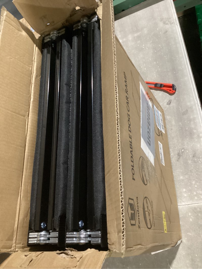 Condition photo showing Good Condition for dog ramp for large dogs, extra long 71" & 17.3" wide folding dog ramp for high suv & truck, portable non-slip pet ramp for car, supports 250 lbs upgraded 71" l x 17.3" w