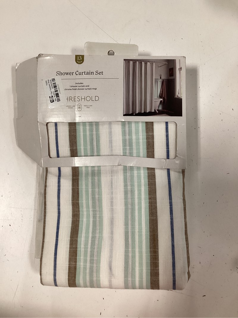 Condition photo showing New/Like New for 13pc coastal mondadori shower curtain set - threshold™