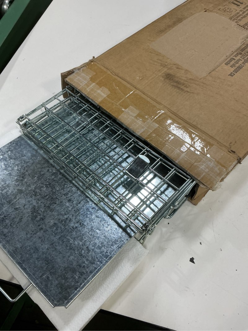 Condition photo showing Good Condition for vevor live animal cage trap, 31" x 10" x 12" humane cat trap galvanized iron, folding animal trap with handle for rabbits, stray cats, squirrels, raccoons, groundhogs and opossums