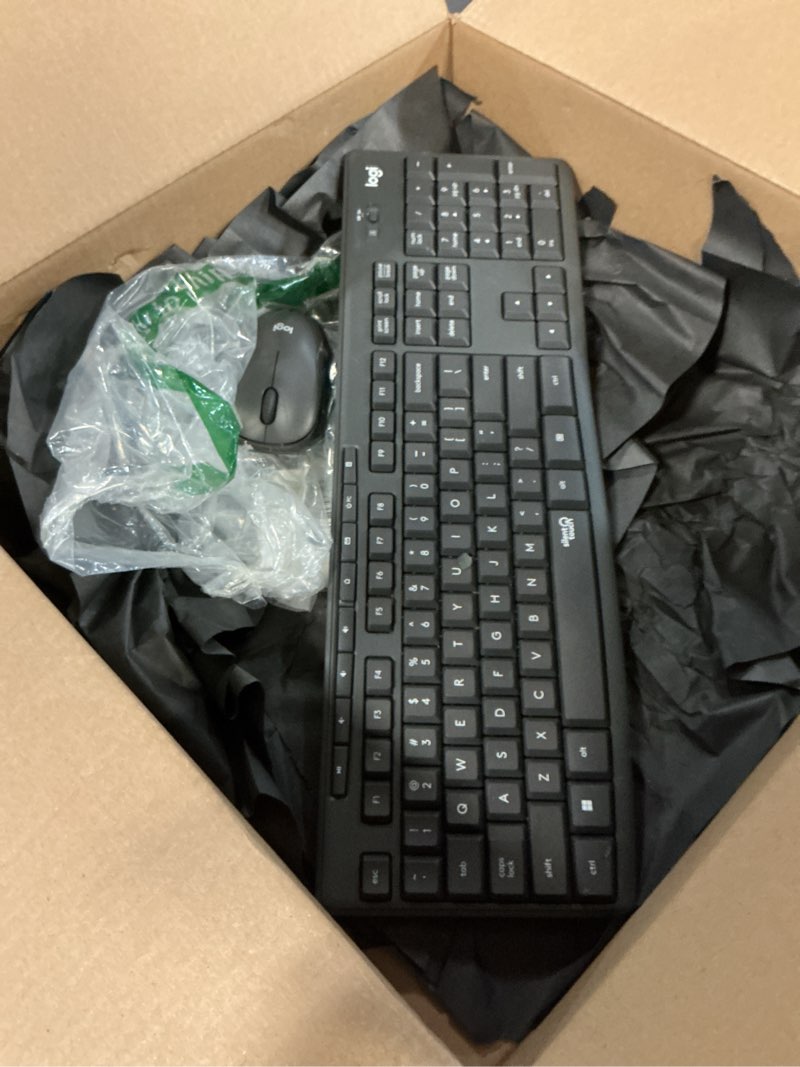 Condition photo showing As Is for Logitech MK295 Wireless Keyboard with SilentTouch Technology, Full Numpad, Advanced Optical Tracking, Lag-Free Wireless, 90% Less Noise - Graphite