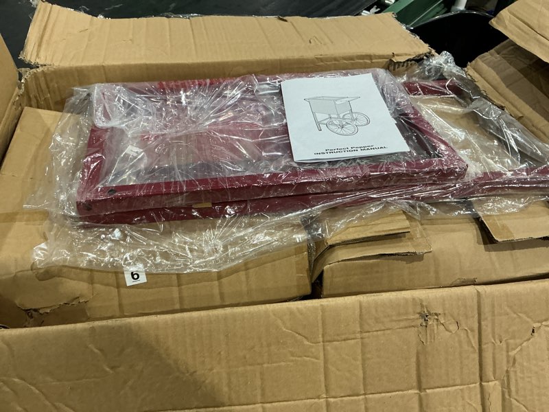 Condition photo showing Good Condition for great northern popcorn company 5995 10 oz. perfect popper popcorn machine with cart - red (5995 gnp red 10oz. full)