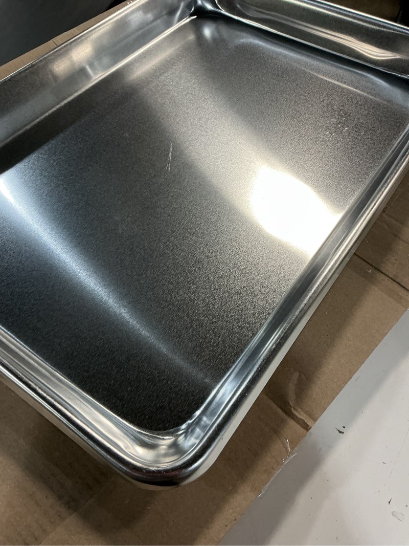 Condition photo showing Good Condition for new star foodservice 36800 commercial-grade 12-gauge aluminum open bead sheet pan/bun pan, 18" l x 26" w x 2" h (full size) | measure oven (recommended)