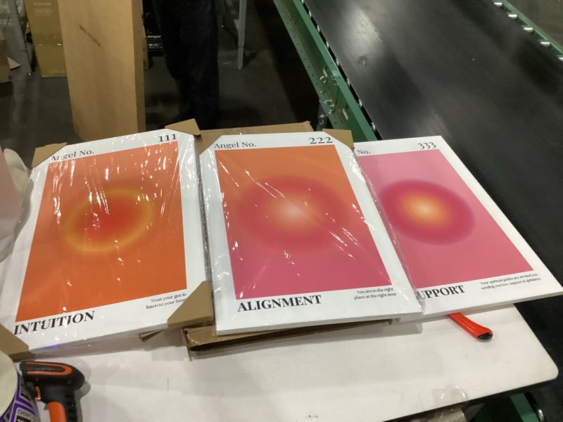 Colorful Angel Number Aura Poster Spiritual Posters Canvas Grainy Gradient Prints Trendy Preppy Wall