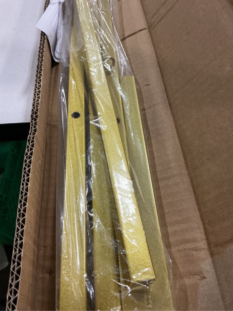 Condition photo showing New/Like New for artasy 57" gold easel stand for wedding sign, adjustable metal easel for display, poster, painting canvas, portable large welcome sign stand for home and office gold 57" height