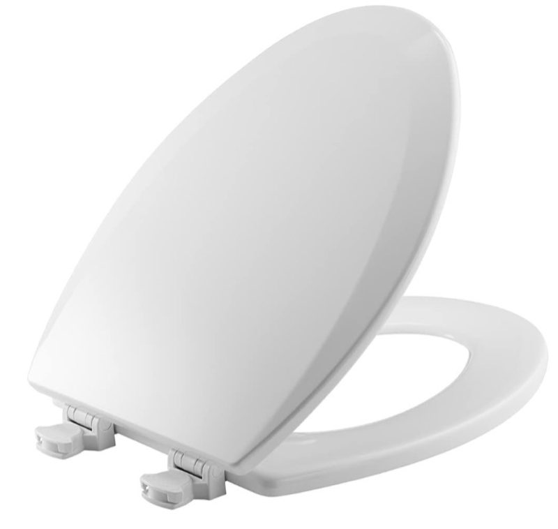 Bemis 1500EC 390 Lift-Off Wood Elongated Toilet Seat, Cotton White (Pack of 1)