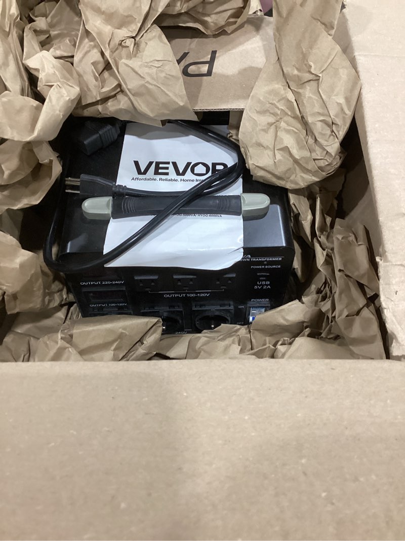 Condition photo showing Good Condition for VEVOR Voltage Auto Converter Transformer, 6000VA, Heavy Duty Step Up/Down Power Transformer, 110V to