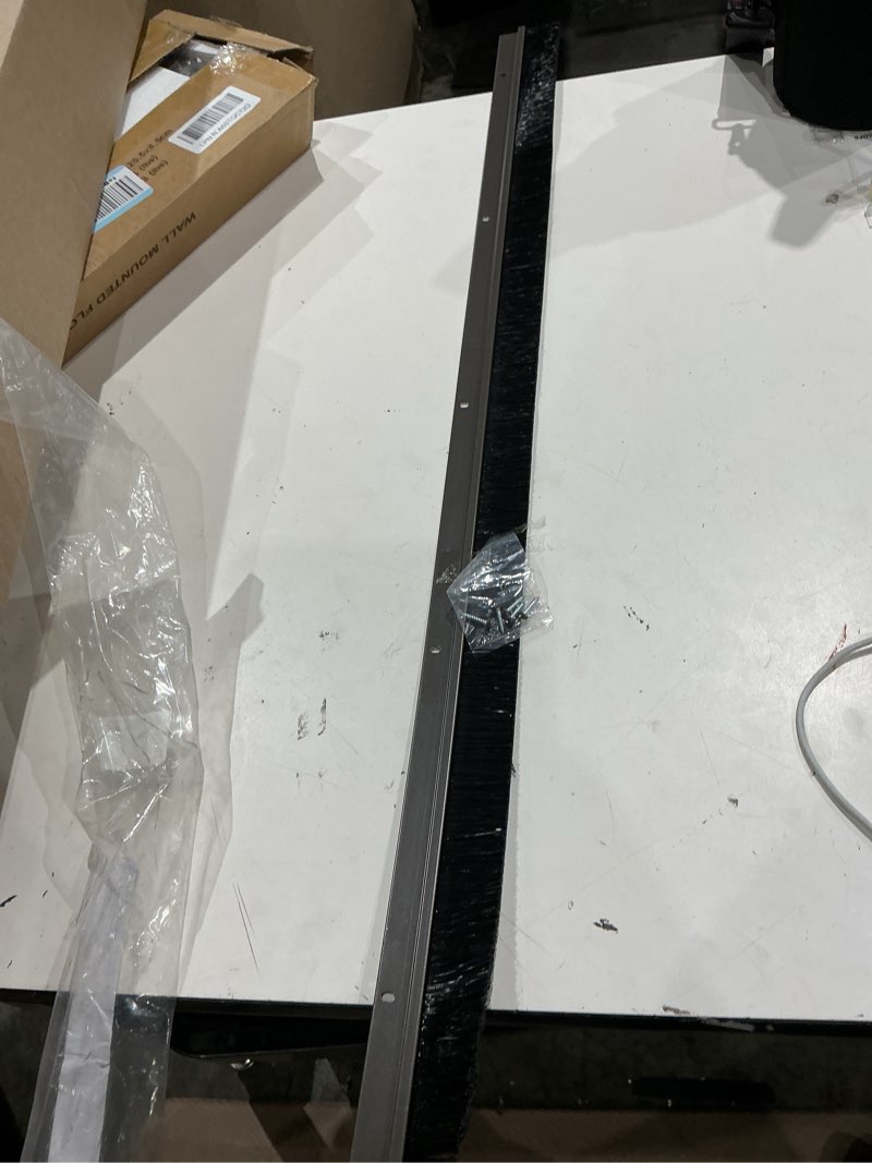 Condition photo showing Good Condition for brown aluminum brush door sweep for bottom of door exterior, 36 inch, metal door sweep for interior & exterior doors, storm doors, & screen doors, seals gaps up to 1-1/2", made in usa brown 3 ft
