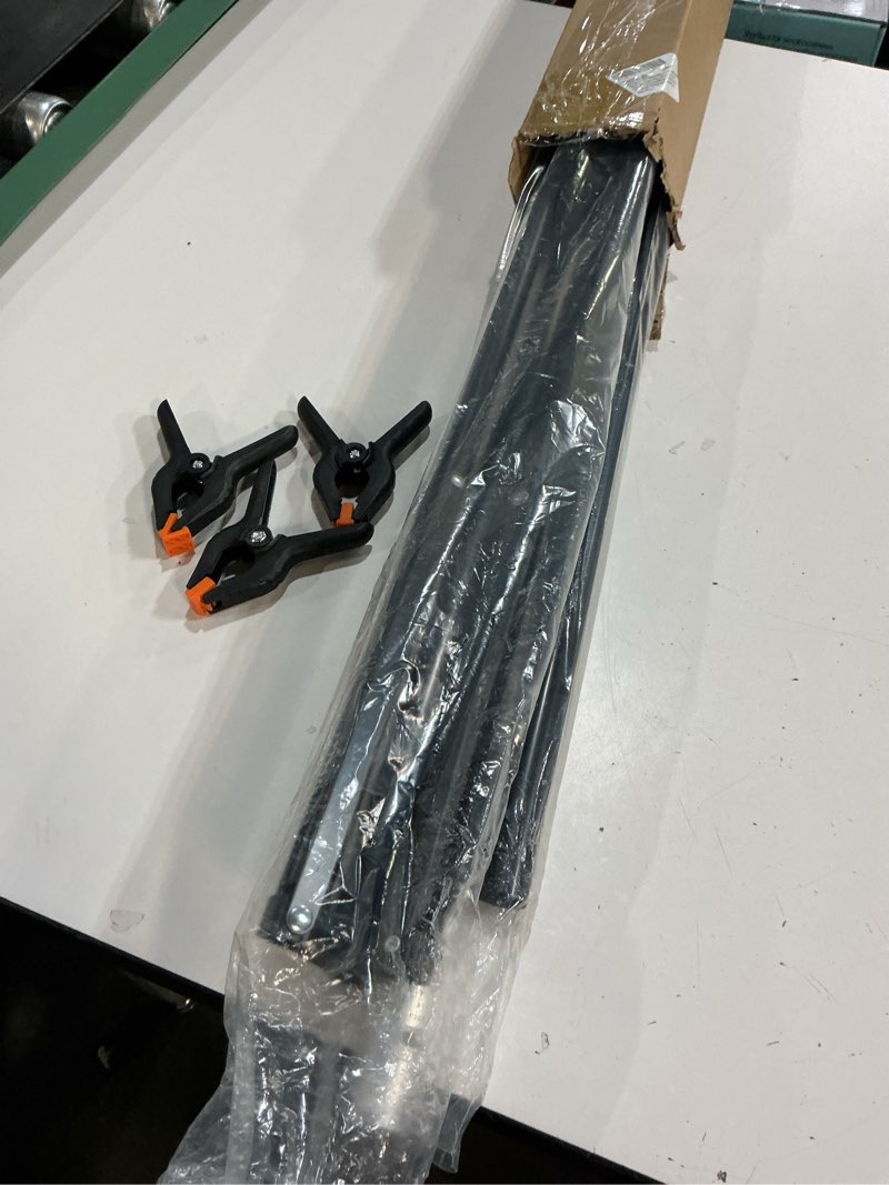 Condition photo showing Good Condition for meking 5x6.5ft adjustable t-shaped backdrop stand with carry bag and 4 heavy duty clamps, small backdrop holder foldable t-shape background support stand 4.92 ft x 6.56 ft with bag