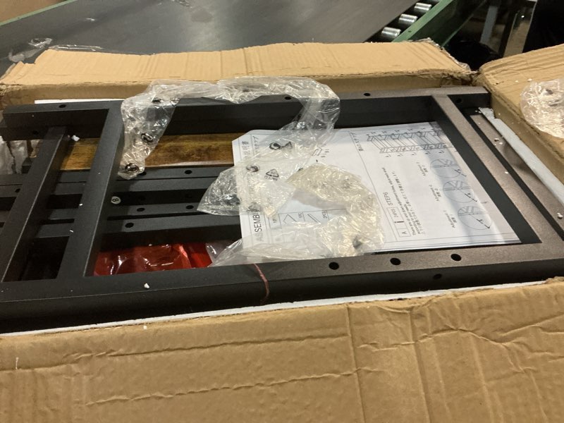 Condition photo showing Good Condition for HCHQHS Adjustable 6 Tier Open Bookcase, Rustic Farmhouse Book Shelves, Industrial Wood and Black Metal Bookshelves, Mid Century Bookcase for Home Office Living Room Bedroom 6-Tier (24"W x 70"H) Rustic Brown