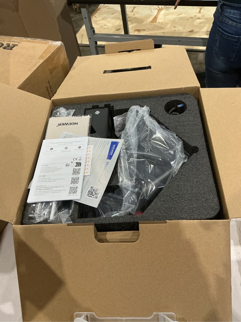 Condition photo showing New/Like New for neewer 2 in 1 teleprompter 11 inch with monitor, supports screen mirroring, plastic, portable prompter for camera mobile phone webcam windows macos for youtube twitch live streaming conference, x11