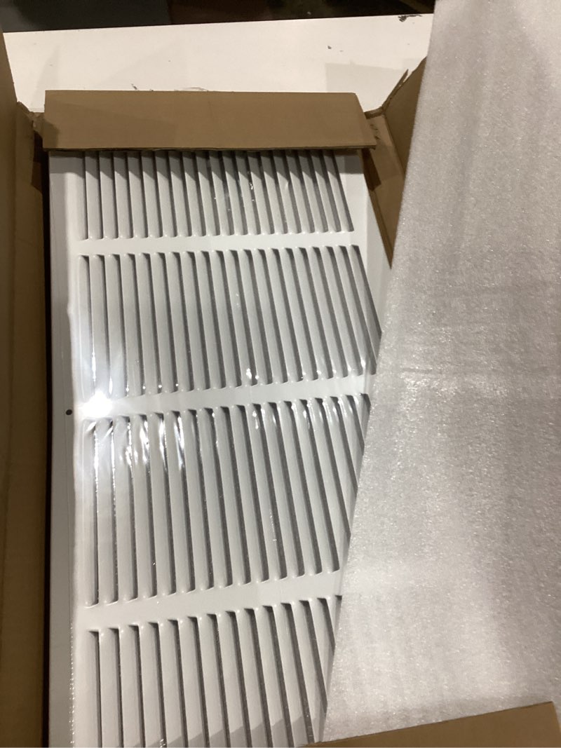 Condition photo showing Good Condition for 24"wx10"h duct opening return air grille,air return vent cover grill for sidewall and ceiling,solid steel ac vent cover hvac cold air intake grille without filter house,outer dimension:25.75wx11.75"h 24''w×10''h