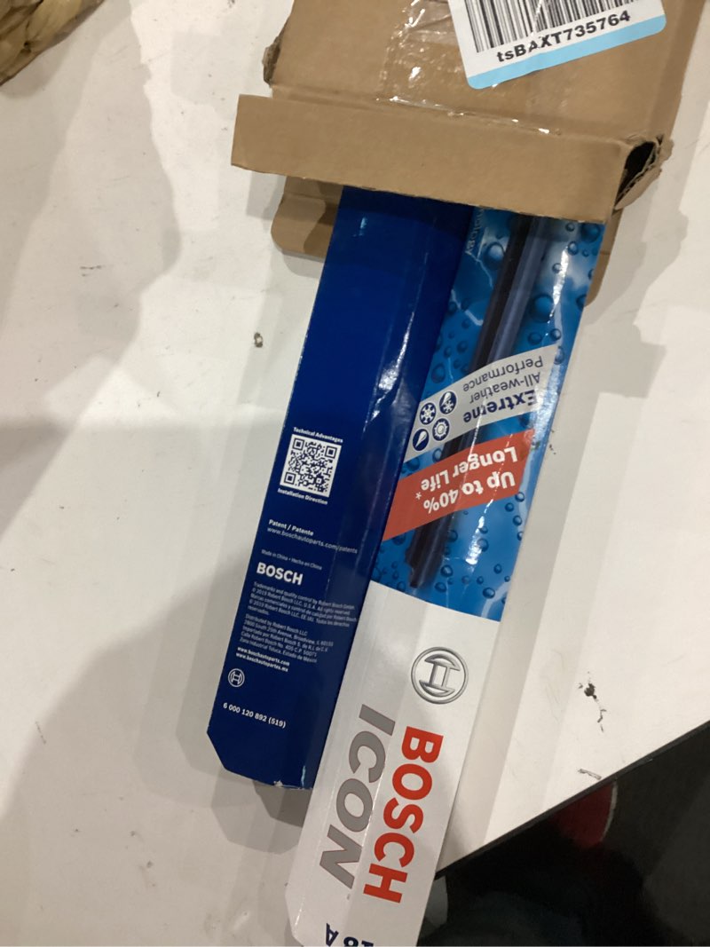 Condition photo showing As Is for BOSCH 18A18A ICON Beam Wiper Blades - Driver and Passenger Side - Set of 2 Blades (18A & 18A) Front (18A & 18A) ICON Combo Pack (Front)
