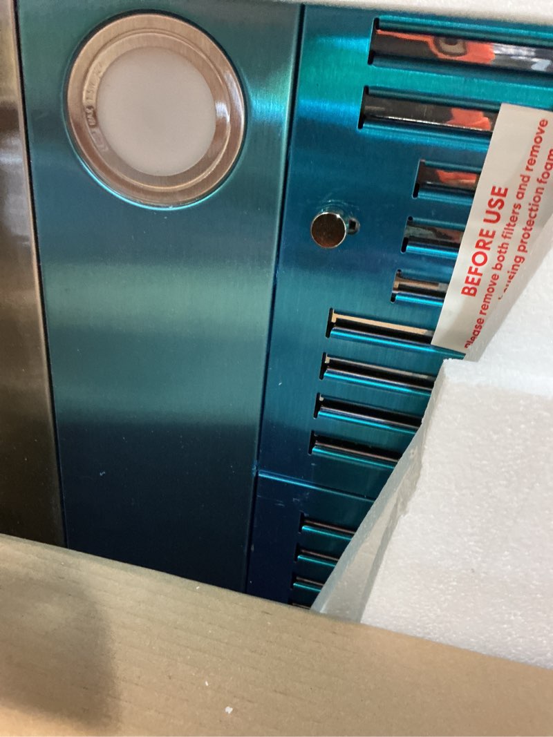 Condition photo showing Good Condition for cosmo umc36 36 in. haven collection 380 cfm ducted under cabinet range hood, led lights, touch controls, stainless steel 36 inch touch under cabinet