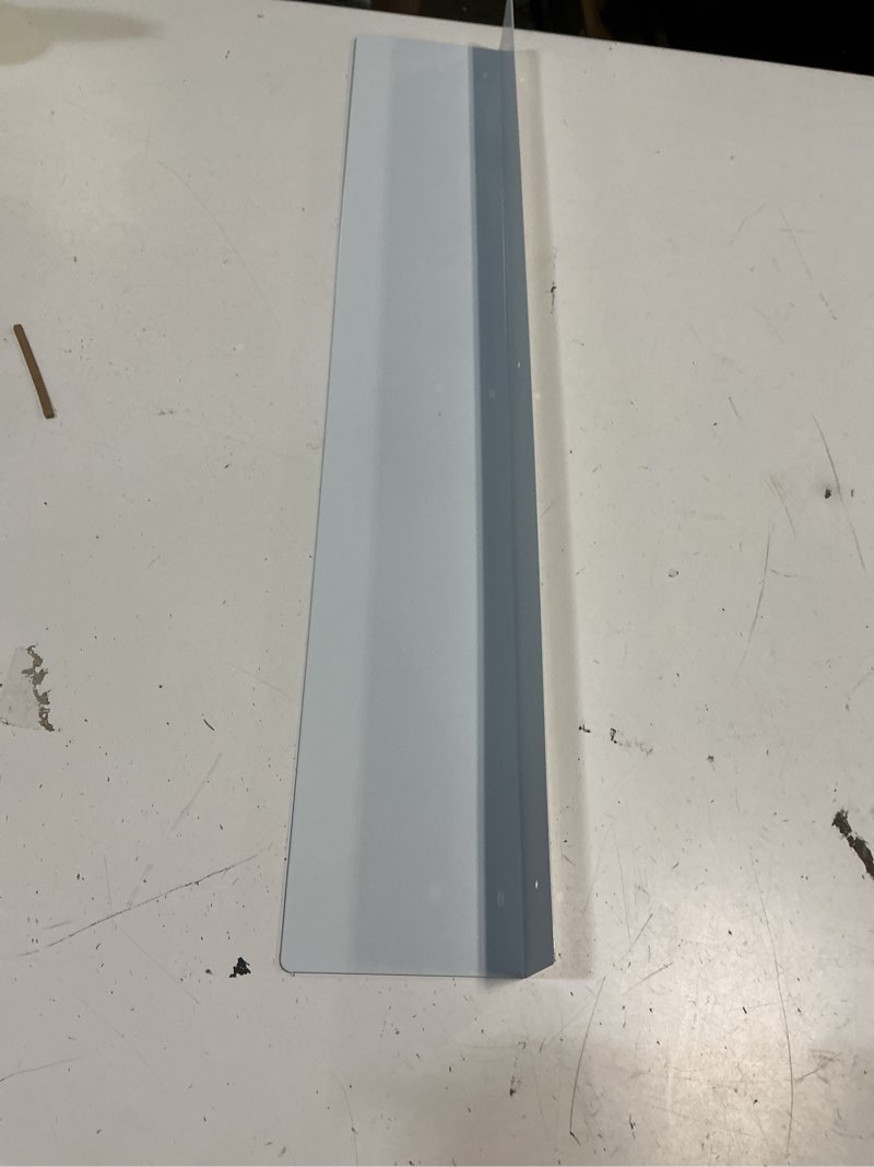 Condition photo showing As Is for metal kitchen refrigerator gap partition countertop gap extension board,gap covers between countertop and walls, refrigerator side partition, no drill(white,23.62 * 3.93inch) 23.62*3.93inch white