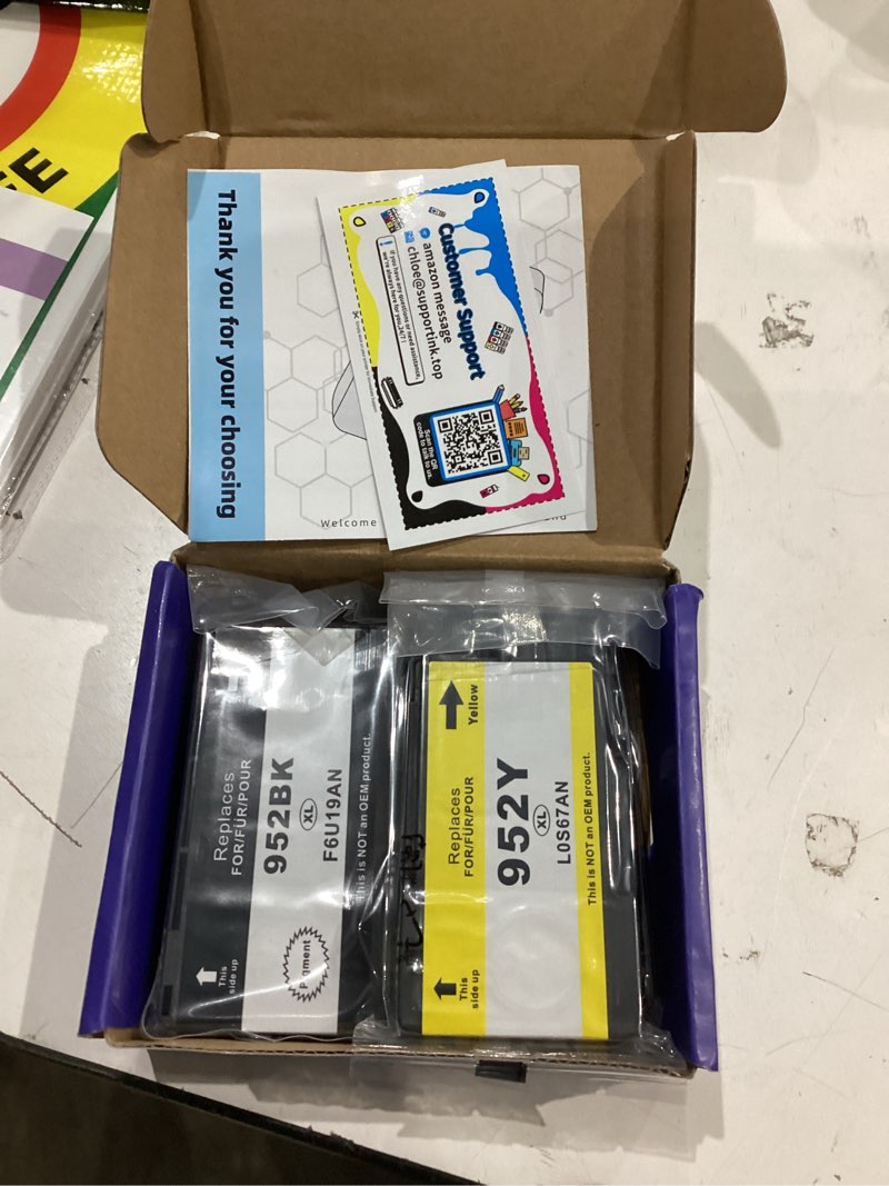 Condition photo showing New/Like New for 952xl ink cartridges combo pack replacement for hp 952xl 952 xl ink cartridges to use with hp officejet pro 8710 7740 8720 8702 8210 7720 8715 8730 8740 8216 printer (black/cyan/magenta/yellow)