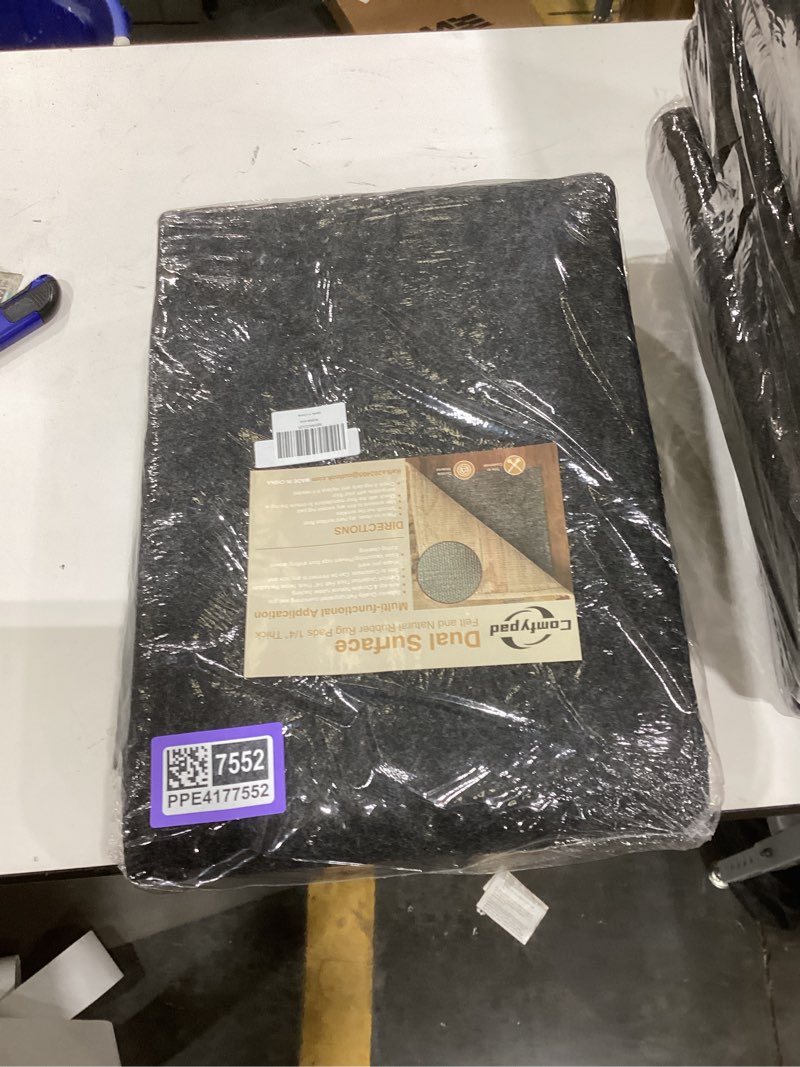 Condition photo showing New/Like New for felt rug pad, 4 x 6 ft rubber non-slip rug pad gripper, keep rugs secure and in place, extra strong under carpet mat cushion - for all floors 6' x 4' (rectangular)