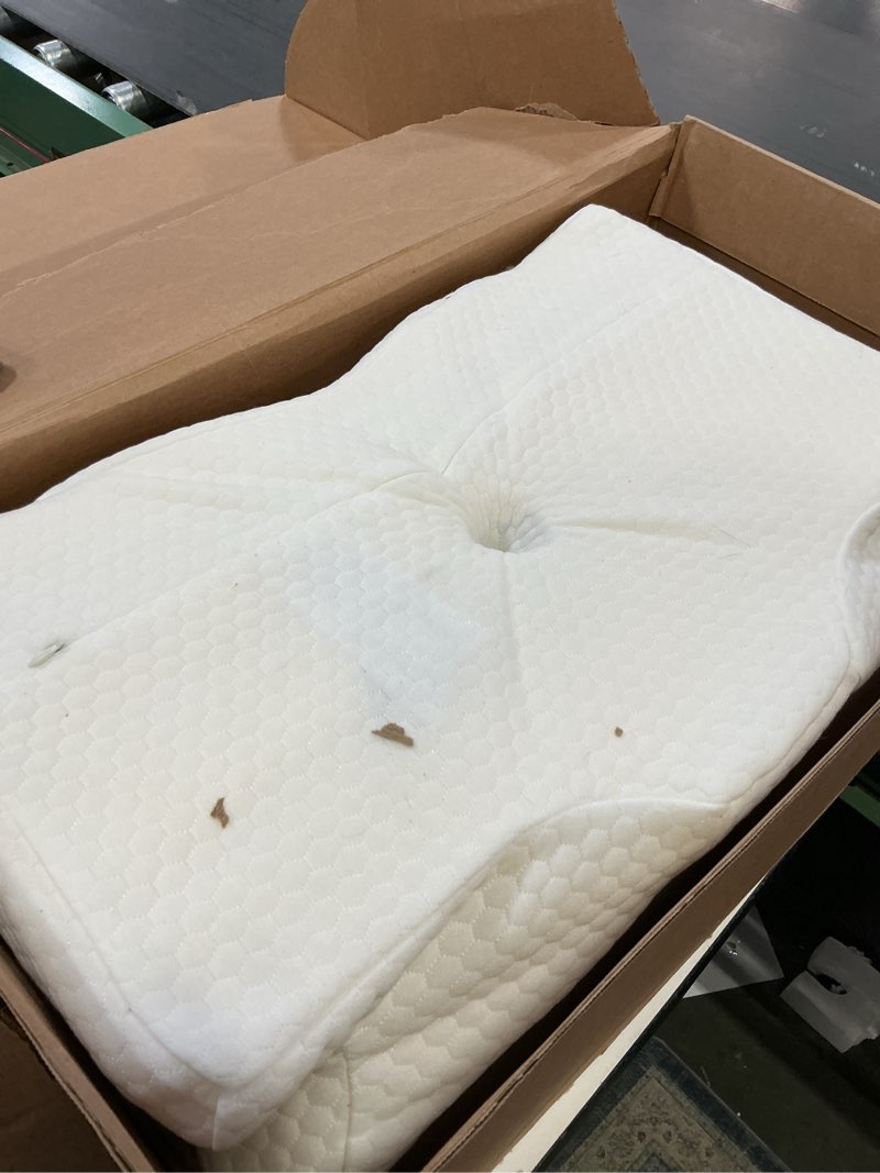 Condition photo showing As Is for Dream Without Pain Cervical Neck Pillow for Sleeping, Ergonomic Side Sleeper Pillows for Adults, Cooling Orthopedic Pillow for Neck Relief Support, Memory Foam Pillows Back Stomach Sleepers Grey