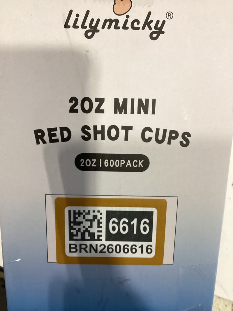 Condition photo showing Good Condition for lilymicky 600 pack 2 oz plastic shot glasses, mini red disposable shot cups for parties, carnivals, and any events red 600